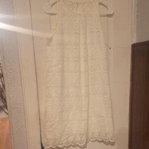 Elegant White Lace Kids Dress